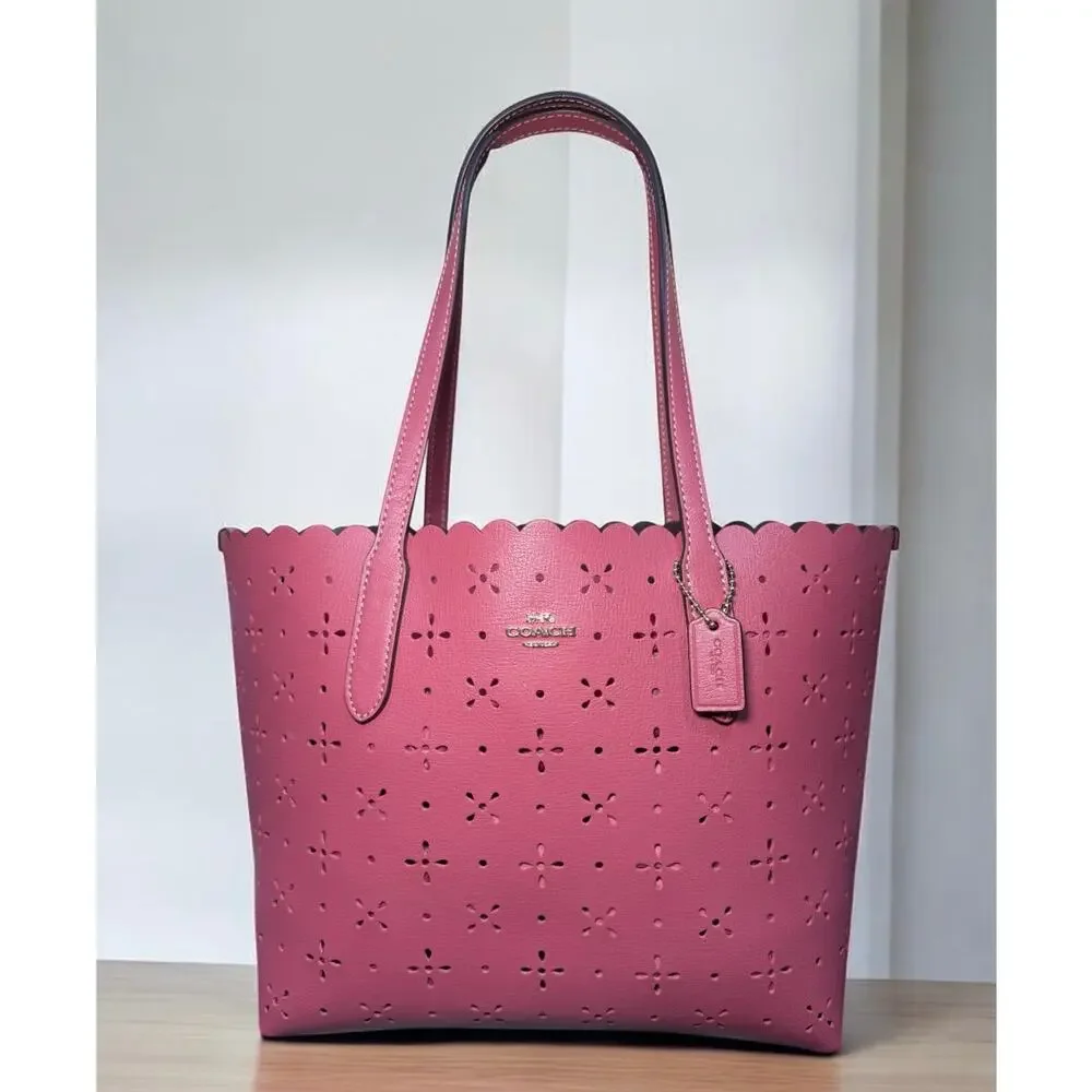 Coach CA199 Laser Cut Mini City Tote Bag - Picture 1 of 10